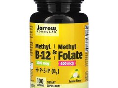 Jarrow Methyl Vitamina B-12 Folate 400 mcg (Metilcobalamina), 1000mcg 100 Comprimate