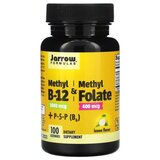 Jarrow Methyl Vitamina B-12 Folate 400 mcg (Metilcobalamina), 1000mcg 100 Comprimate